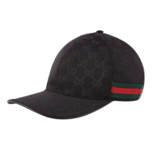 Gucci GG Web Stripe Baseball Cap Black