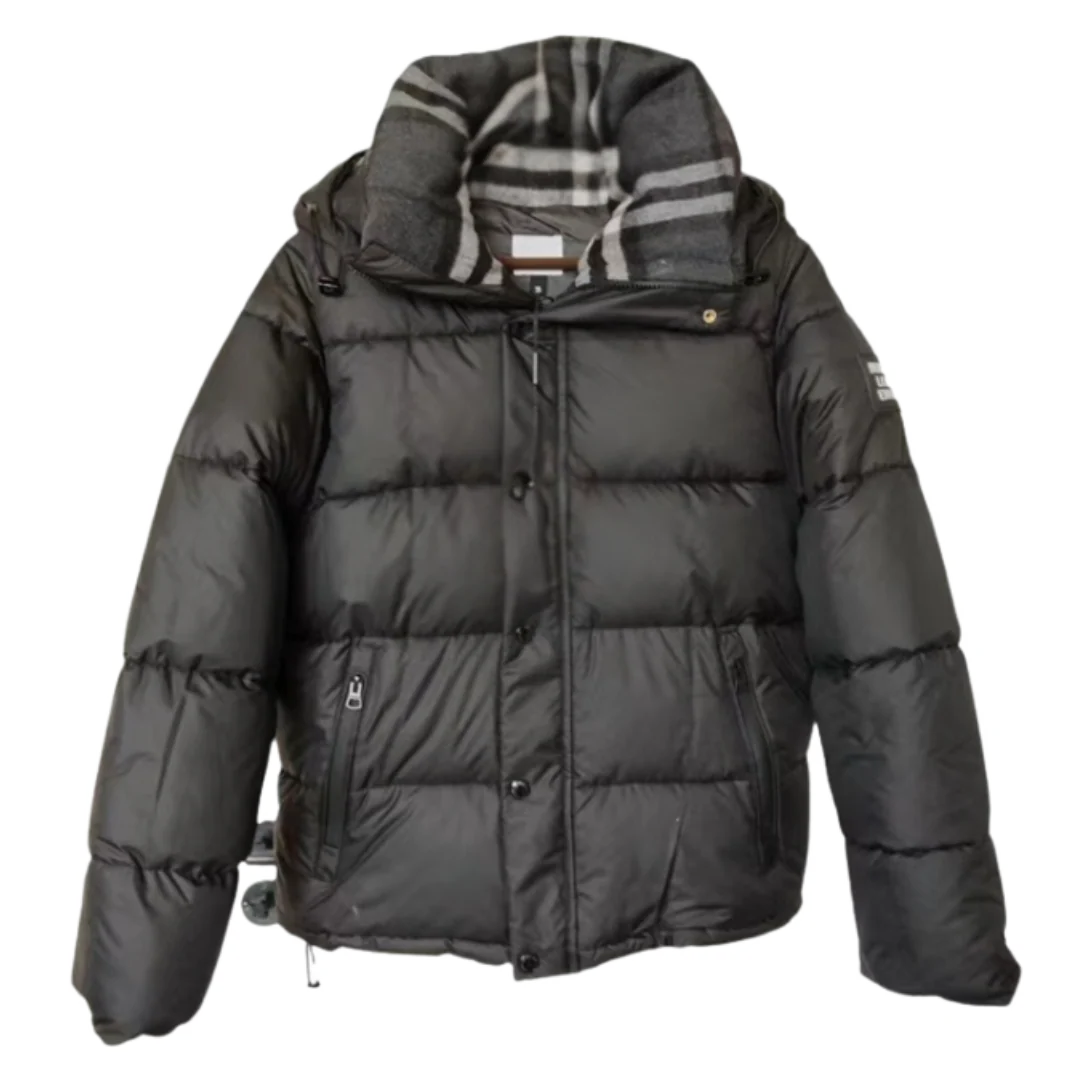 Burberry Hood Black Monogramm Puffer Jacket Black
