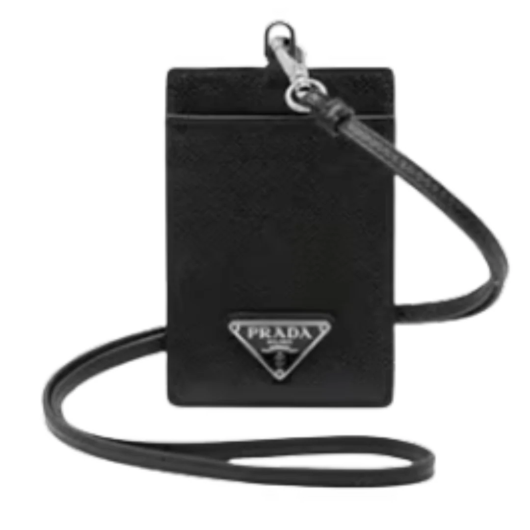 Prada Necklace Cardholder Black