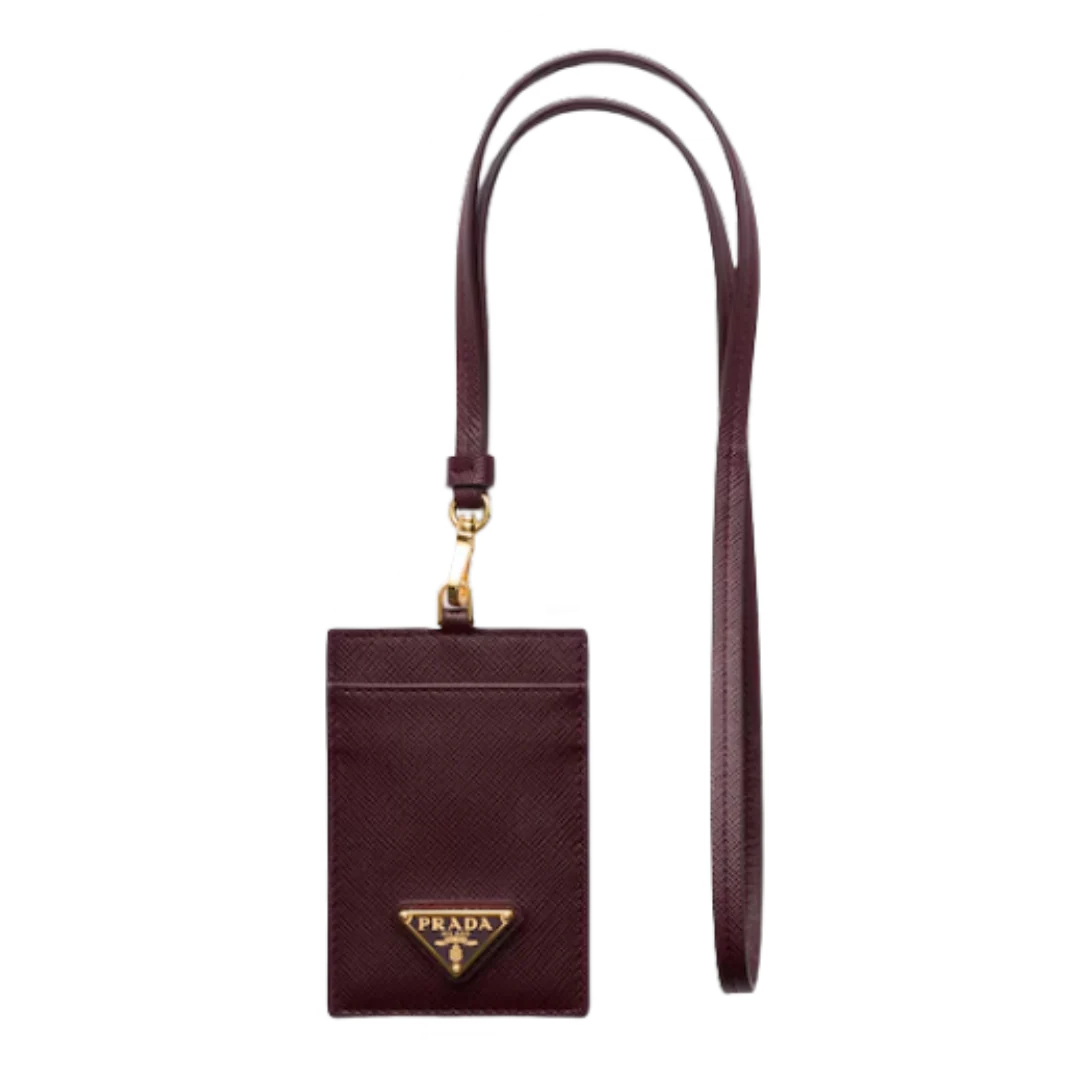 Prada Necklace Cardholder Brown