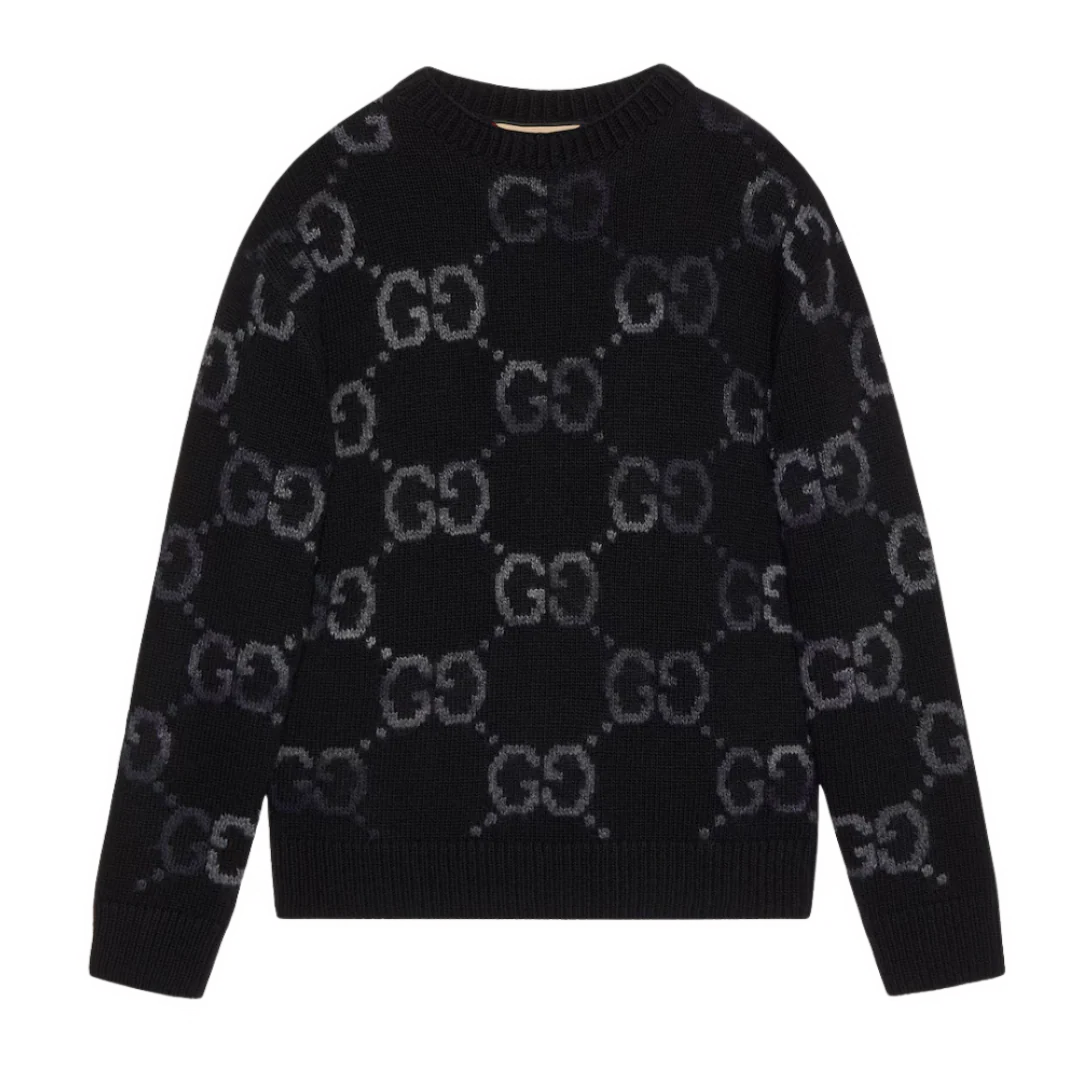 Gucci Wool Monogramm Sweater Black