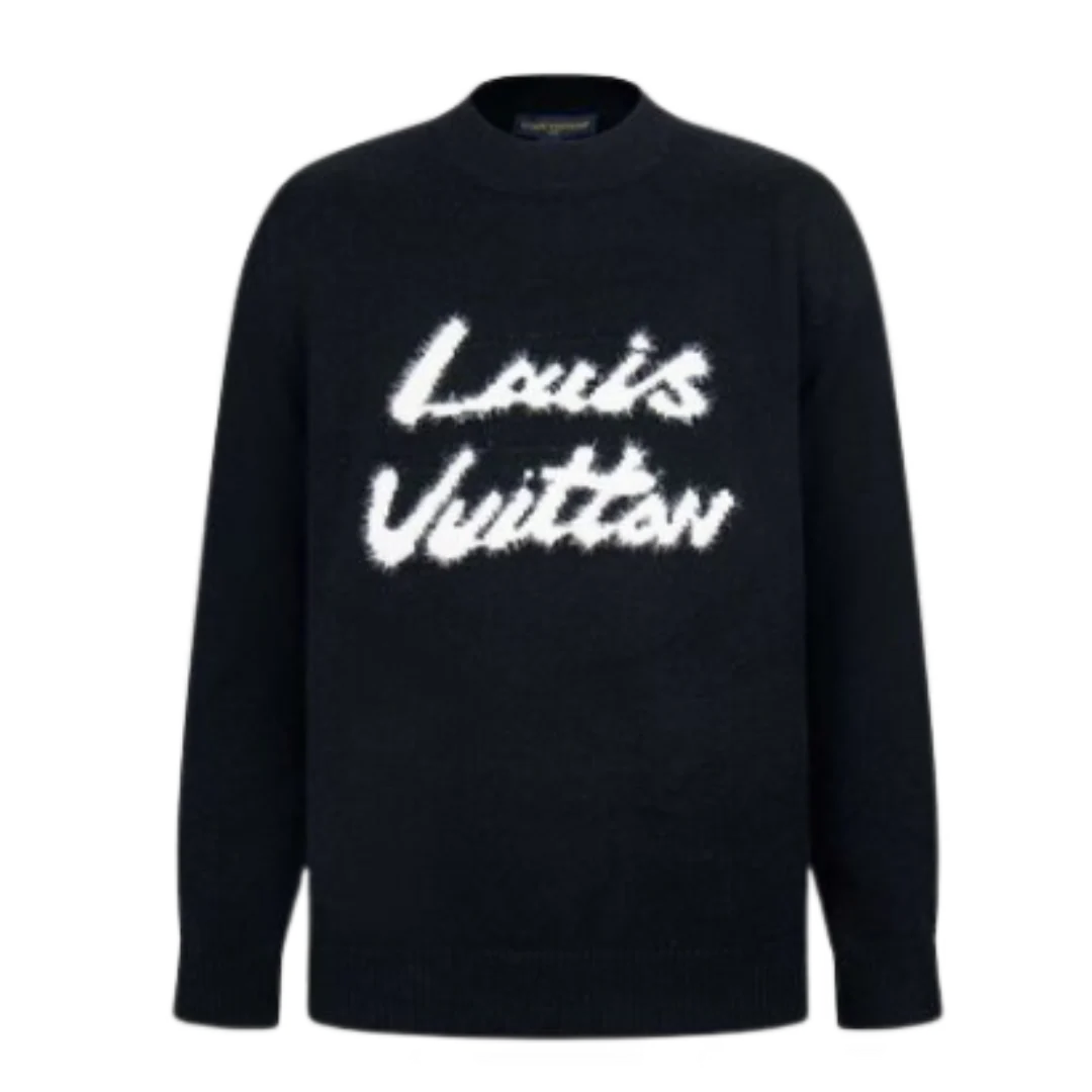 Louis Vuitton Brushed Knit Sweater Black