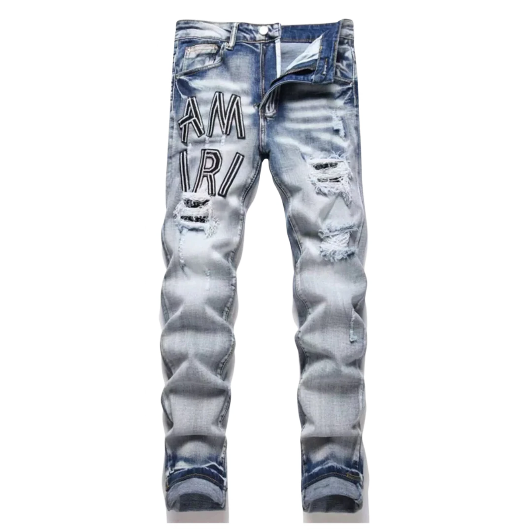 Amiri Ripped Jeans Blue
